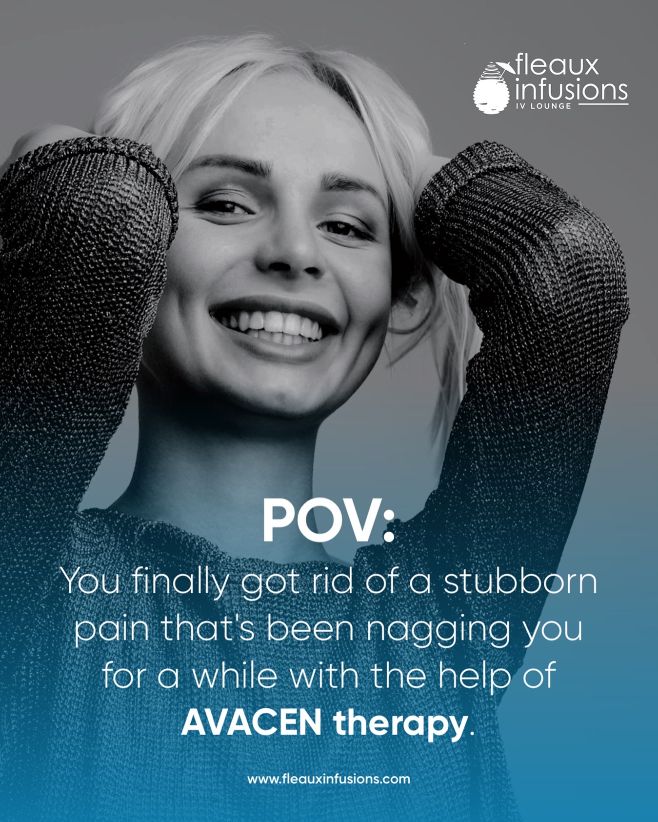 AVACEN therapy works. Call: 469-609-7741
www.fleauxinfusions.com

#avacentherapy #painrelief #painmanagement #deeppain