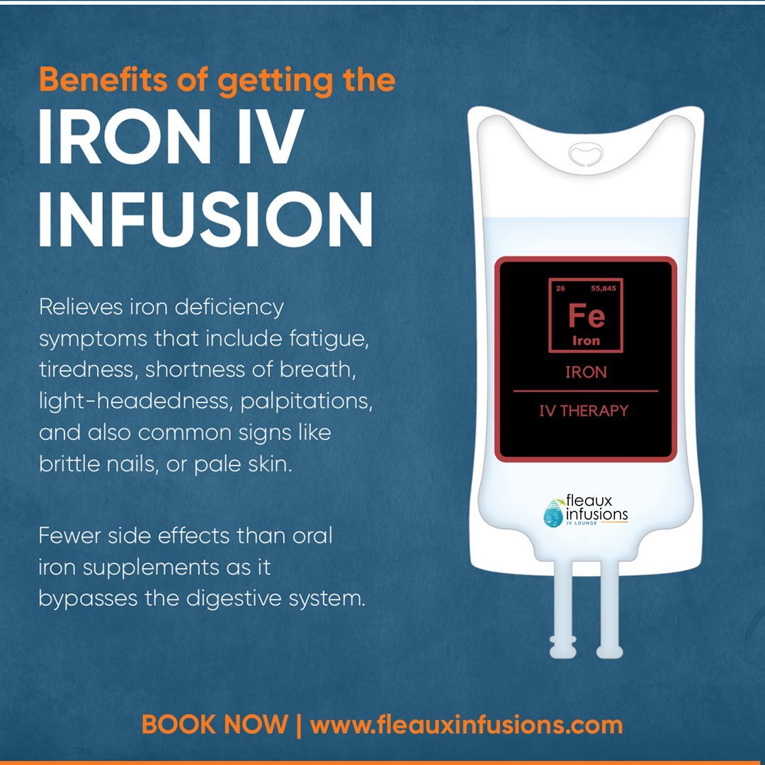 Have you considered that the recurring fatigue could be #irondeficiency? Here comes another reminder about IRON! 😍😍 

Adequate iron levels in your body means healthy energy levels, end to fatigue, healthy red blood cell production and other perks.

Link in Bio to book an appointment;
www.fleauxinfusions.com
Call: 469-609-7741

#fleauxinfusions #fleauxes #IVTherapy #IVInfusion #iron