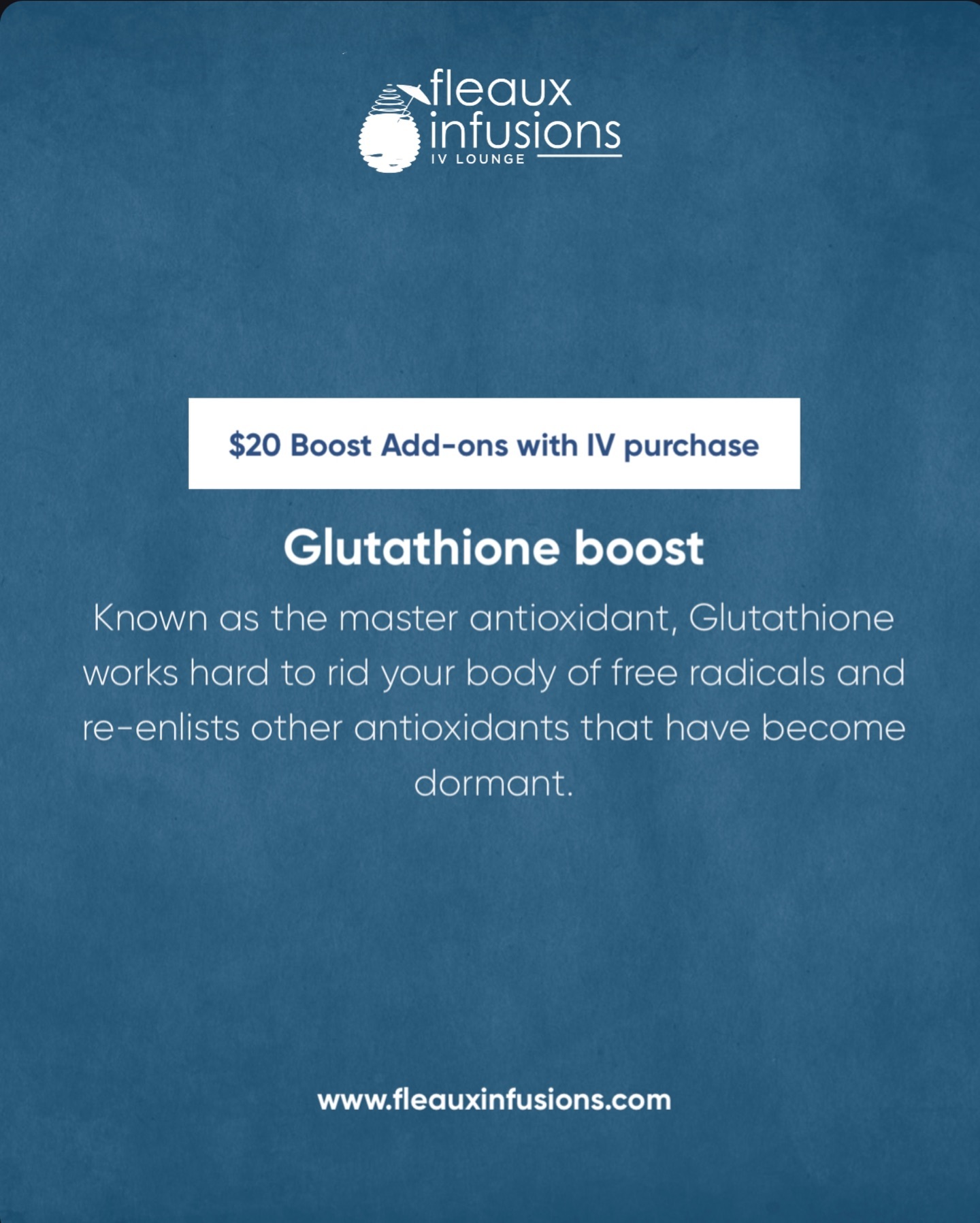The master antioxidant for a reason. 👍👍 #IVinfusion #AddOns
#Gluthatione